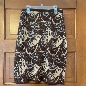Sparrow Brown Knee-Length Pencil Skirt